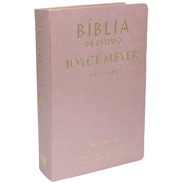 Bíblia de Estudo Joyce Meyer - A Bíblia da Vida Diária - Letra Grande - Rosa - Bello