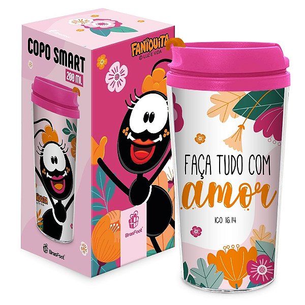 Copo Smart Faniquita - Faça Tudo com Amor - BrasFoot