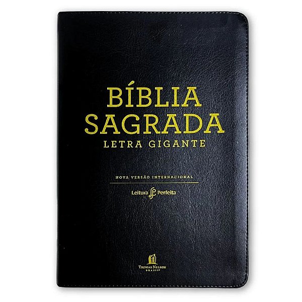 Bíblia NVI Leitura Perfeita - Letra Gigante - Couro Soft Preta - Thomas Nelson