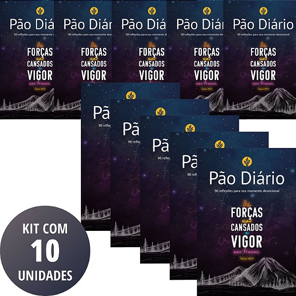Kit  10 UN Devocional Pão Diário - 90 Reflexões - Capa Montanha