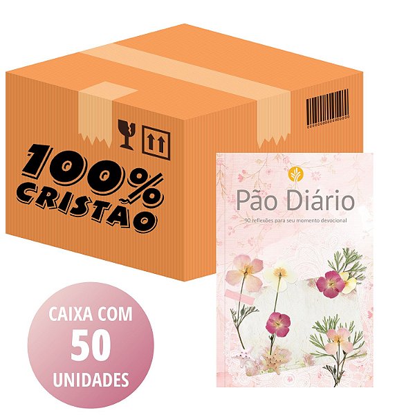 Caixa 50 UN Devocional Pão Diário - 90 Reflexões - Capa Feminina