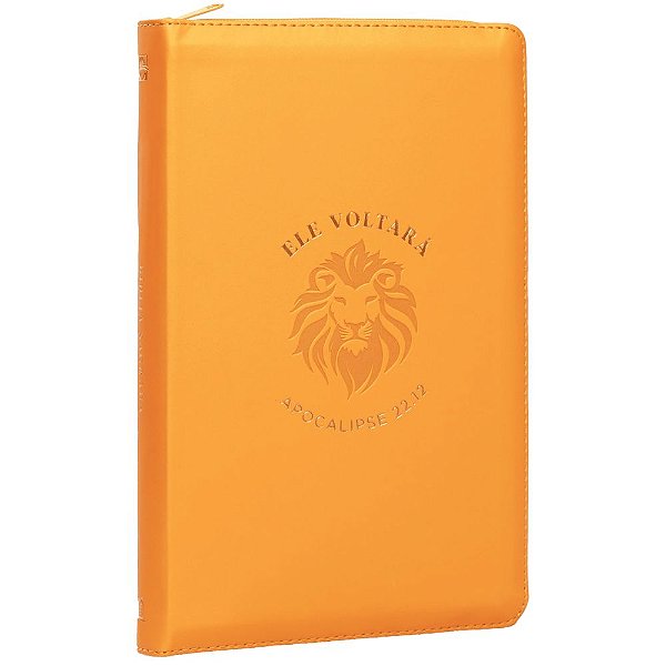 Bíblia NVI - C/ Zíper - Courosoft Laranja - Ele Voltará - Thomas Nelson