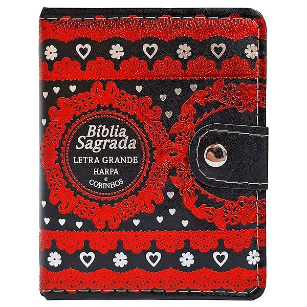 Bíblia RC - Letra Grande - Harpa e Corinhos - Carteira com Caneta - CPP