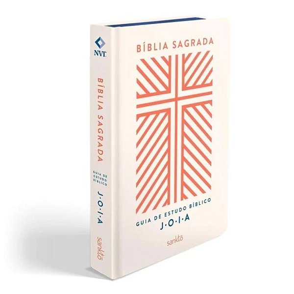 Bíblia NVT J.O.I.A - Capa Dura Creme - Sankto