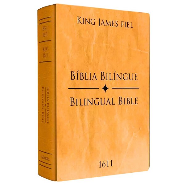 Bíblia Bilíngue King James Fiel 1611 - Luxo Marrom - Bv Books