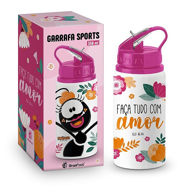 Garrafa Sports Faniquita - Faça Tudo com Amor - Brasfoot