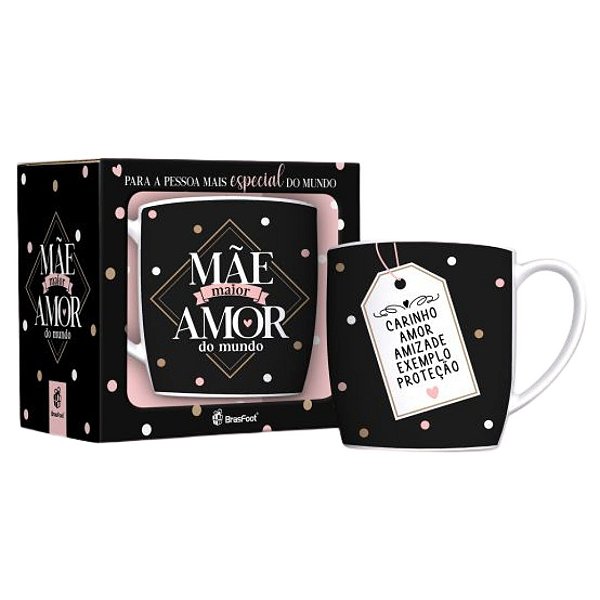 Caneca de Porcelana - Mãe Maior Amor do Mundo - Brasfoot