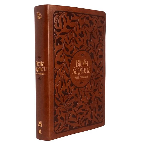Bíblia NVI Journaling - C/ Espaço Para Anotações - Luxo Marrom - Thomas Nelson