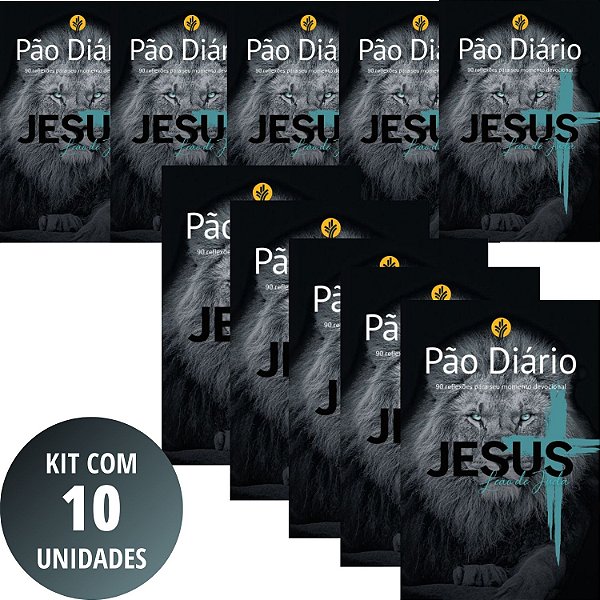 Kit  10 UN Devocional Pão Diário - 90 Reflexões - Capa Leão