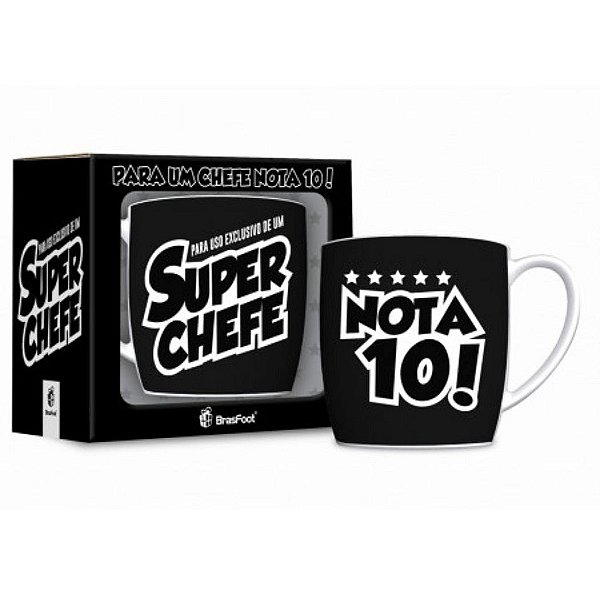 Caneca de Porcelana - Super Chefe  - Caneca de Porcelana - Super Chefe