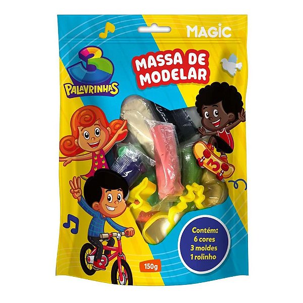 Massa de Modelar com Molde - 3 Palavrinhas - Magic #20AnosDe100%