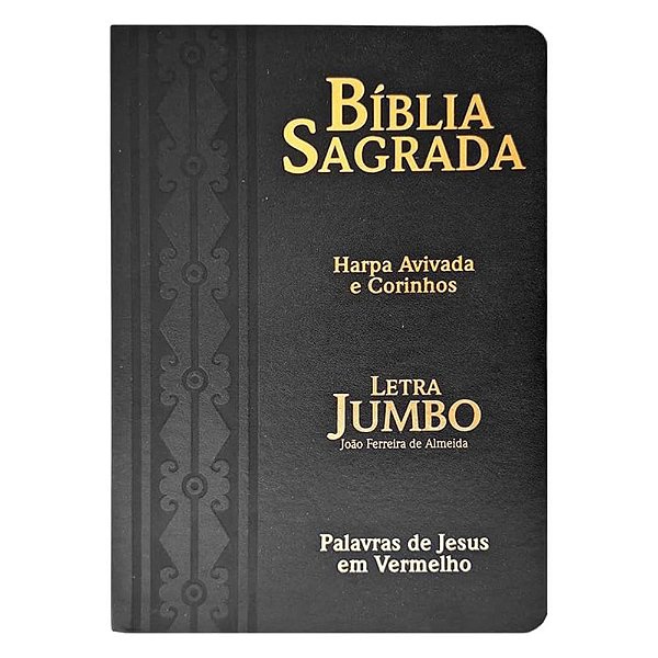 Bíblia RC - Letra Jumbo com Harpa Avivada - C/ Índice - Preta - CPP