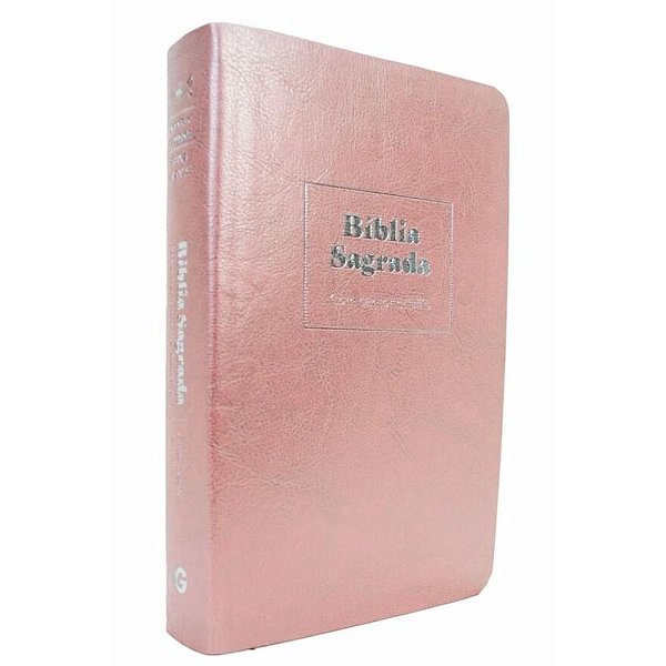 Bíblia com Cantor Cristão RC - Letra Grande - Luxo Rosa - Geográfica