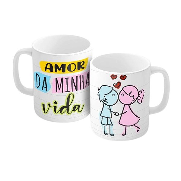 Caneca de Porcelana -  Amor da minha vida - BMB