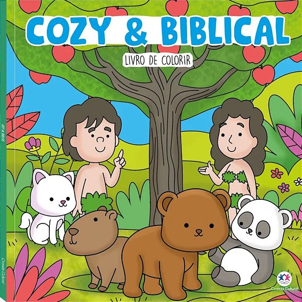 Cozy e Biblical: Livro de Colorir - Capa Adão e Eva - Ciranda Cultural