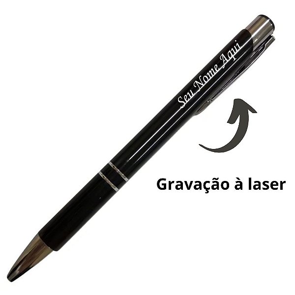 Caneta Metal Personalizada - Clássica 2 listras
