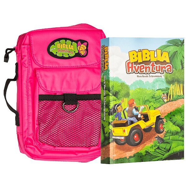 Bíblia Aventura NVI - Capa Especial com Bolsa Rosa - Thomas Nelson