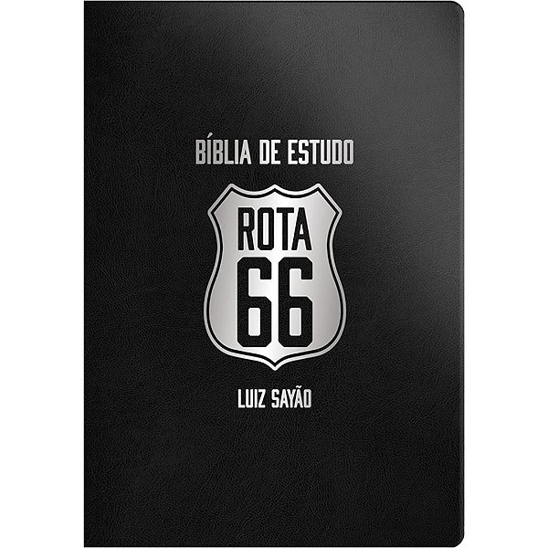 Bíblia de Estudo Rota 66 NVI - Capa Luxo Preta - Luiz Sayão - Geográfica