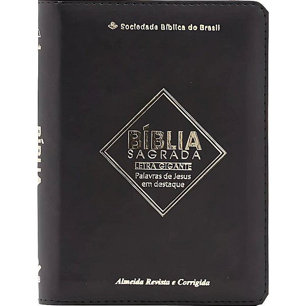 Bíblia RC Preto - Letra Gigante - Com Zíper - SBB