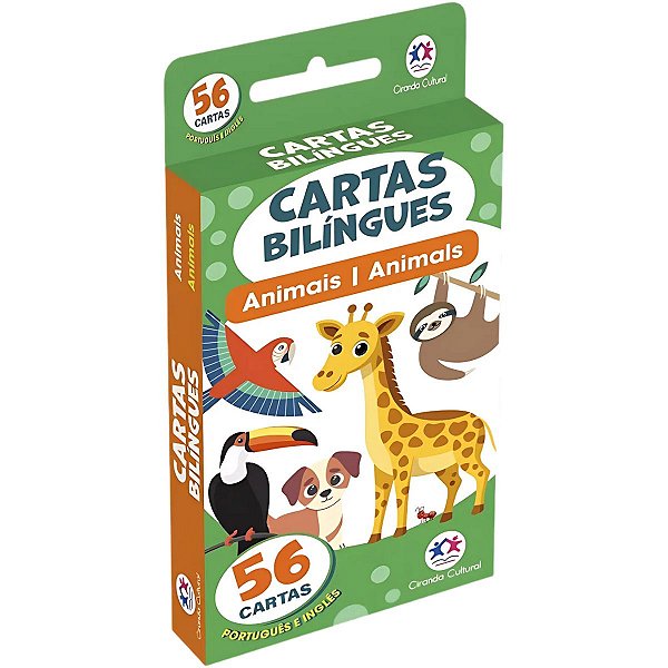 Cartas Bilíngues: Animais - Ciranda Cultural