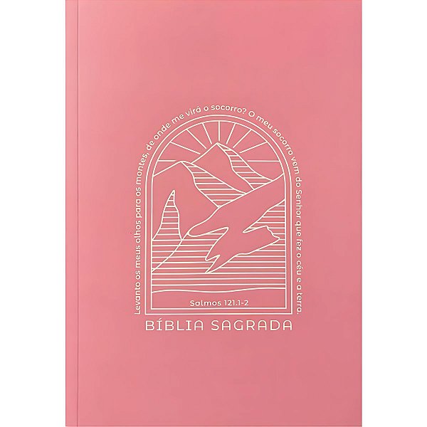 Bíblia RC Salmos 121. 1-2 Rosa - Capa Brochura - CPP