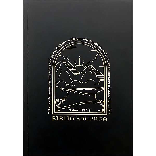 Bíblia RC Salmos 23. 1-2 Preto - Capa Brochura - CPP