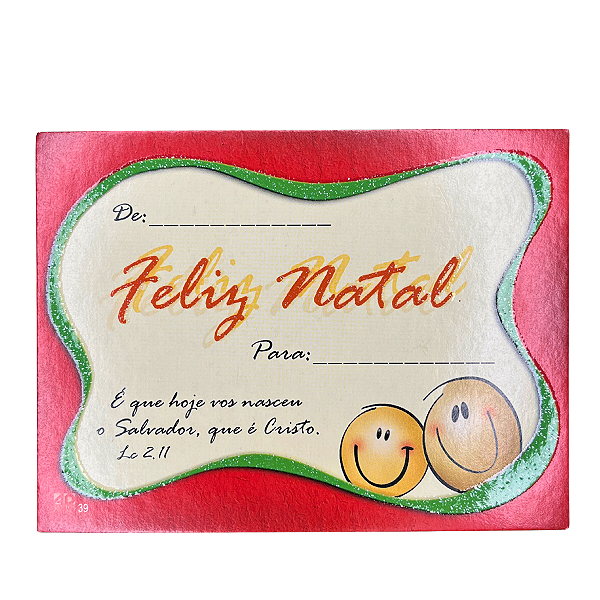 Cartão Carinhas Legais: Feliz Natal Vermelho - AD Santos