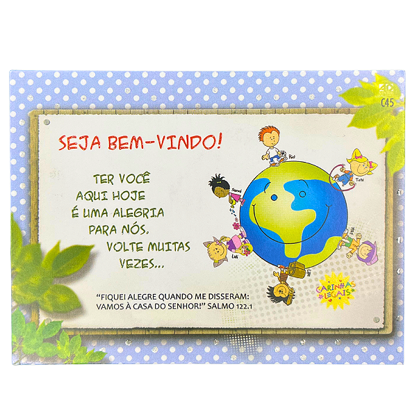 Cartão Carinhas Legais: Seja Bem-Vindo! - AD Santos
