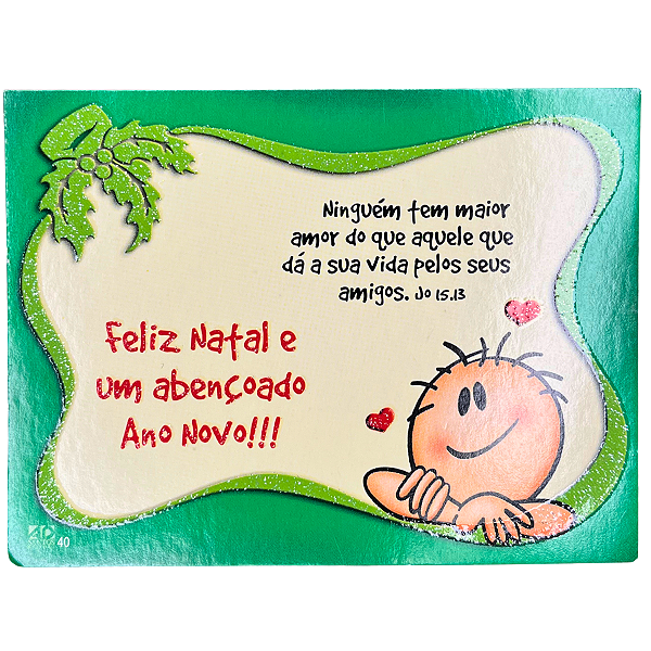 Cartão Carinhas Legais: Feliz Natal e um Abençoado Ano Novo!! - AD Santos