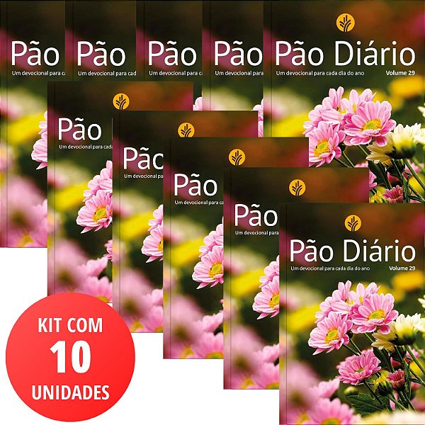 Kit 10 un Pão Diário - Volume 29 - Edição 2026 - Capa Flores #Black