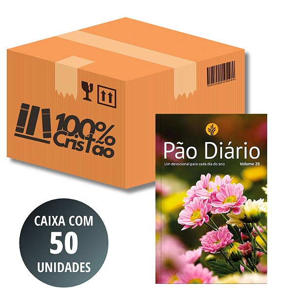Caixa 50 un Pão Diário - Volume 29 - Edição 2026 - Capa Flores #Black