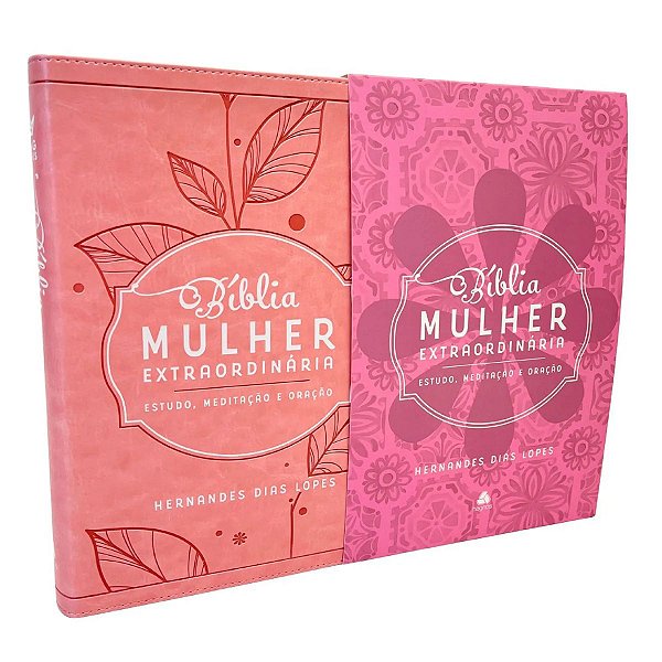 Bíblia Mulher Extraordinária King James, Hermandes Dias Lopes - Capa Luxo Rosa - Hagnos