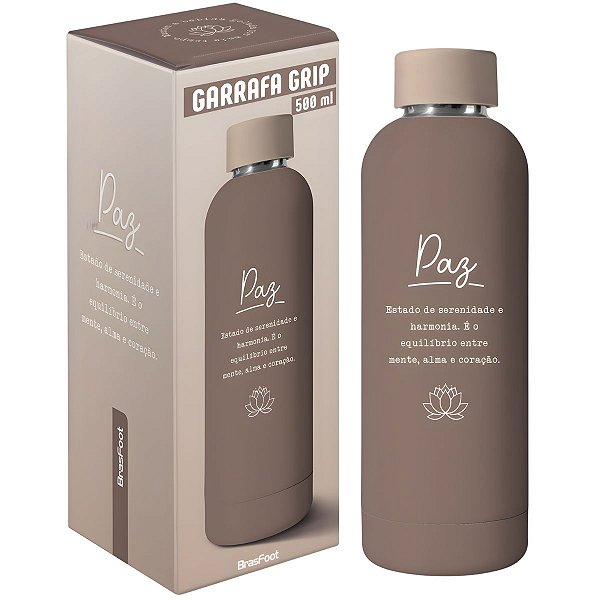 Garrafa Térmica Grip: Paz 500ml - BrasFoot