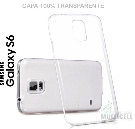 CAPA CASE DE SILICONE 100% TRANSPARENTE SAMSUNG G920 GALAXY S6