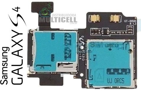 FLEX SLOT MATRIZ CONECTOR DE CHIP SIM CARD SAMSUNG I9500 I9505 I9515 GALAXY S4 ORIGINAL