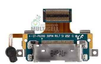 FLEX DOCK CONECTOR DE CARGA USB E MICROFONE SAMSUNG P6200 P6201 GALAXY TAB PLUS ORIGINAL