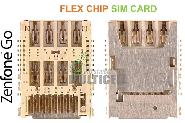 FLEX CONECTOR SLOT DE CHIP MATRIZ SIM CARD ASUS ZC500TG ZC500 ZENFONE GO ORIGINAL