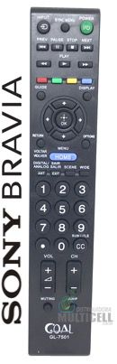 CONTROLE TV LCD SONY BRAVIA RM-YD081 SKY-7501 GL-7501 1ªLINHA