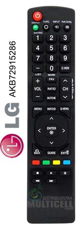 CONTROLE REMOTO TV LCD LG AKB72915286 M2250D M2350D M2450D M2550D FBG-7986 1ªLINHA