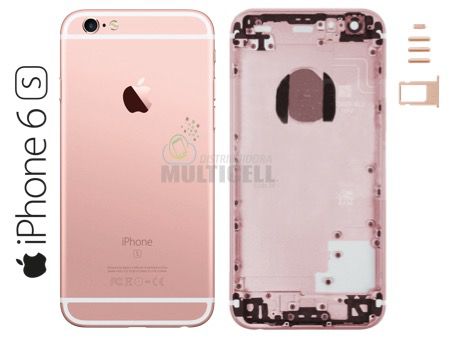 CARCAÇA CHASSI TAMPA TRASEIRA APPLE A1633 A1688 IPHONE 6S ROSE 1ªLINHA AAA  - Distribuidora Multicell a mais completa em peças,componentes e acessórios  para celular e tablet