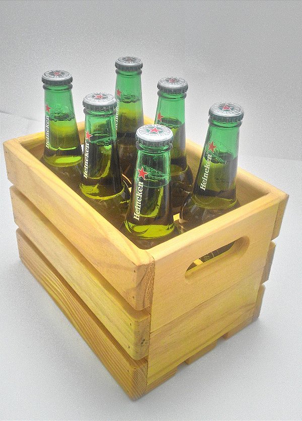 Caixa Modelo Engradado de Cerveja Long  Neck Natural