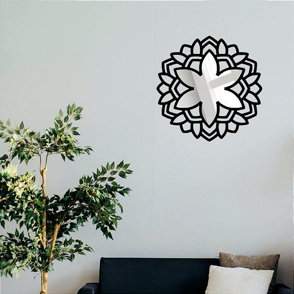 Mandala Rosa Ao Amanhecer com Espelho