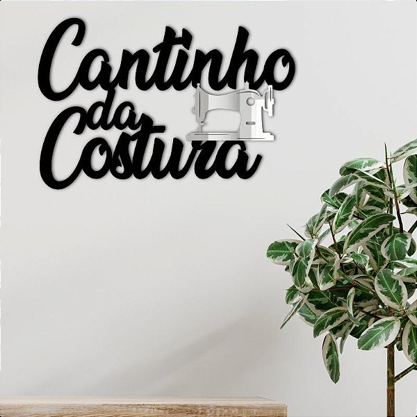 Quadro com escrita Cantinho da Costura PM2