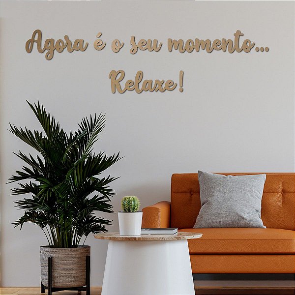 Espelho Agora é o seu momento... Relaxe! - Acrílico Cobre