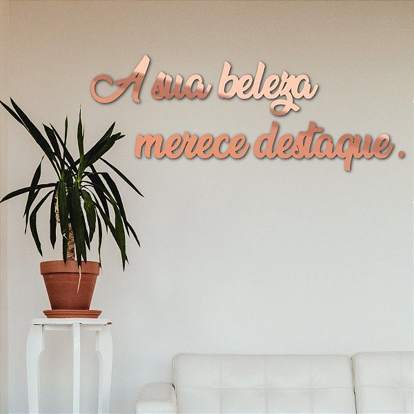 Espelho A sua beleza merece destaque - Rosa