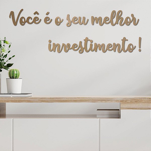 Espelho Você é o seu melhor investimento! - Espelhado Cobre