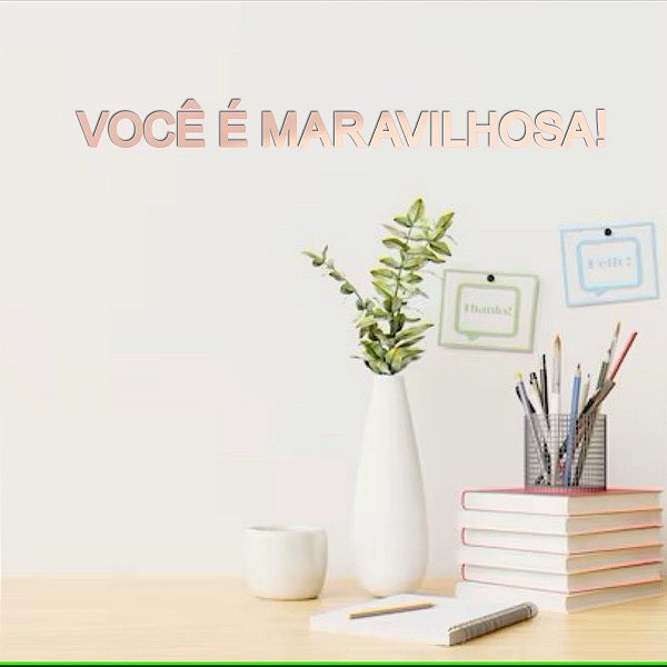 Espelho "Você é maravilhosa" 50cm - Acríl. Espelhado Rosa