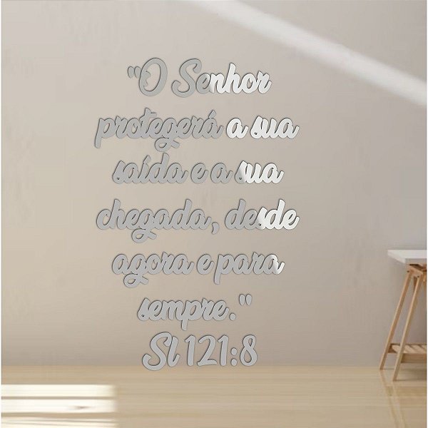 Espelho O Senhor prot. a sua saída e a sua chegada... Prata