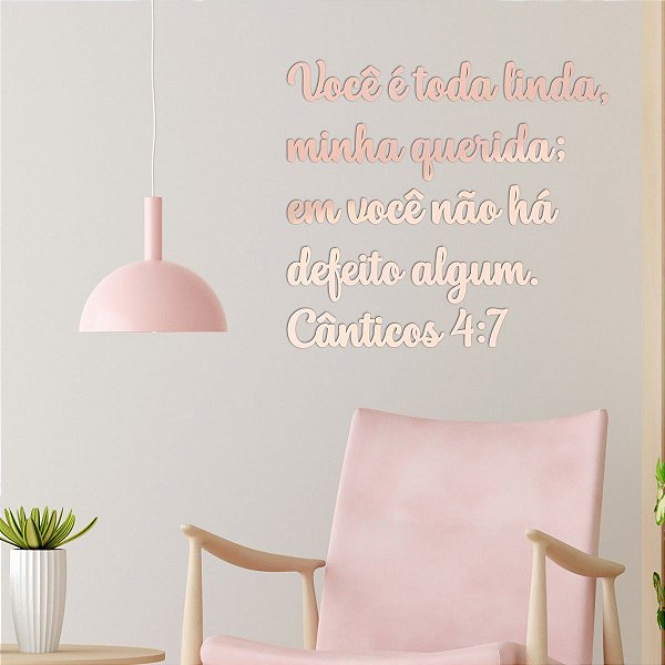 Espelho "Você é toda linda..." - Acrílico Espelhado Rosa