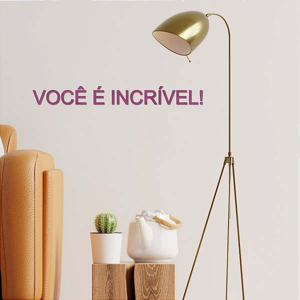 Espelho "Você é incrível!" - Acrílico Espelhado Pink Cor:Pink